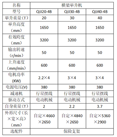 横梁举升机